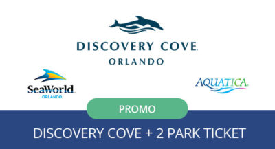 Discovery Cove Resort Package with SeaWorld Orlando & Aquatica Orlando Promo